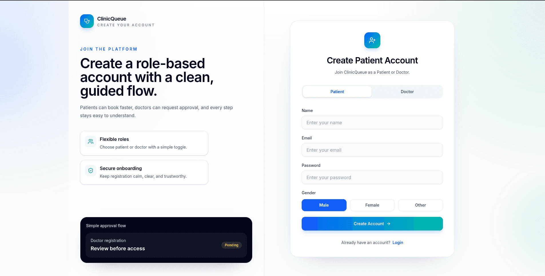 ClinicQueue – Medical Appointment & Queue Management System screenshot 2