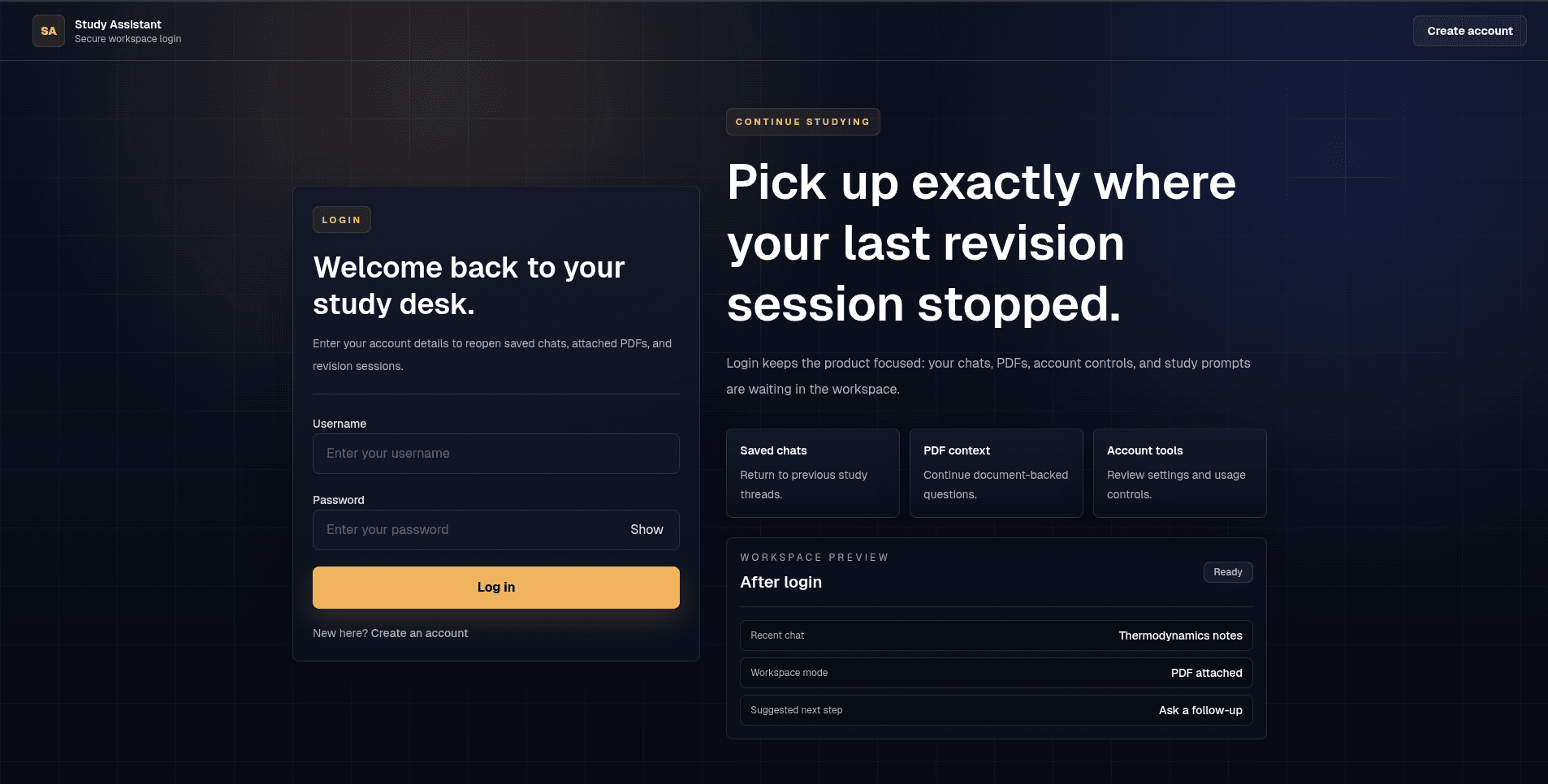 AI Study Assistant – Intelligent Learning Platform screenshot 2