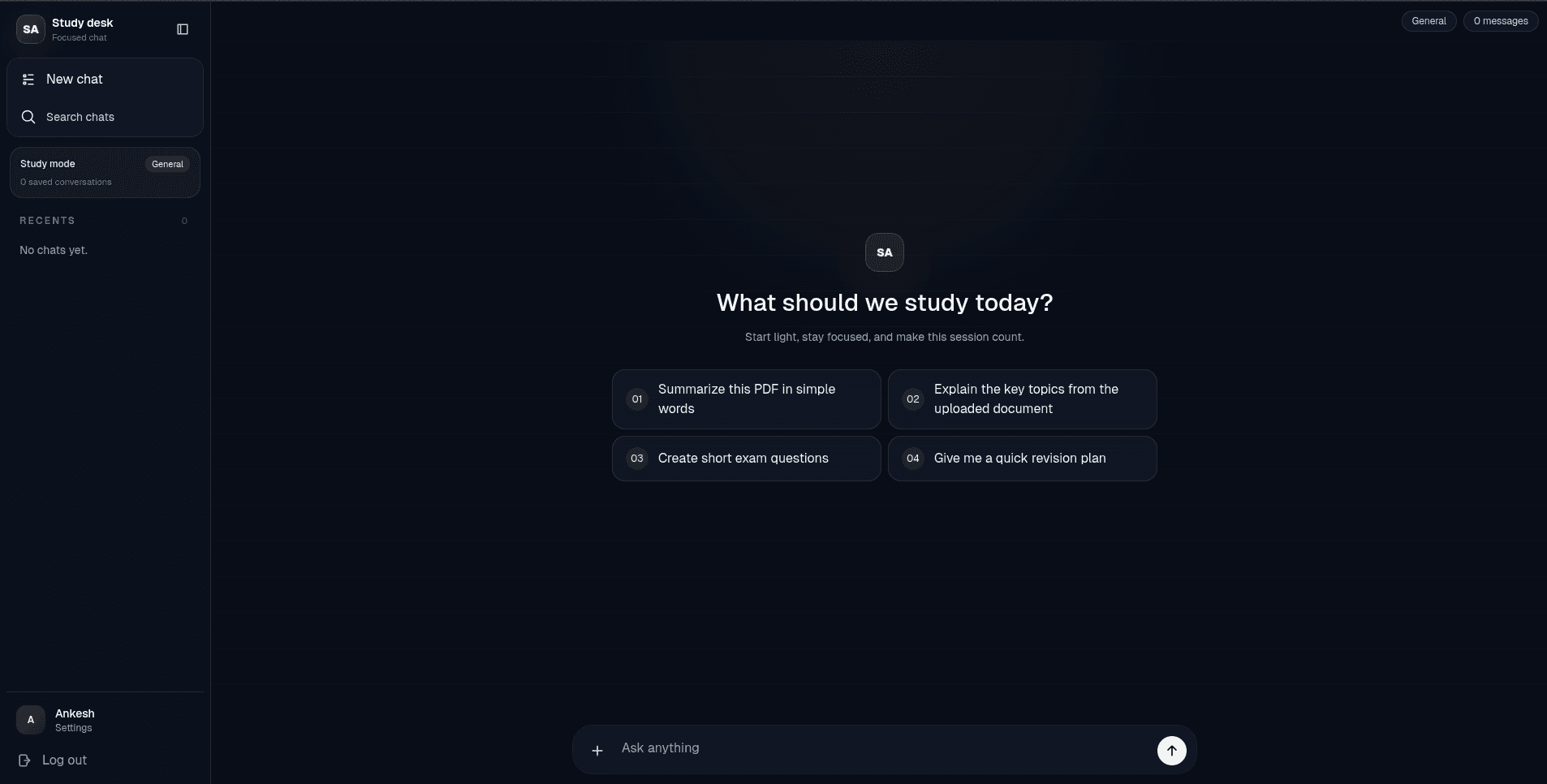 AI Study Assistant – Intelligent Learning Platform screenshot 3